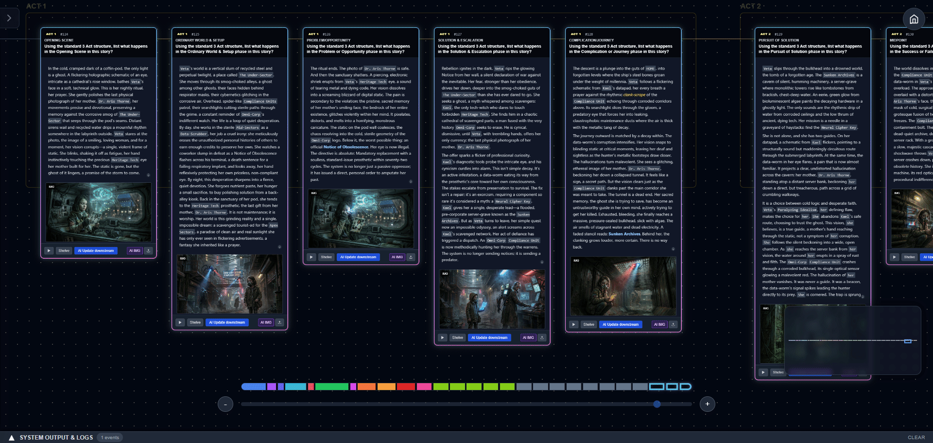 Writers' Room App — AI-powered screenwriting platform desktop view